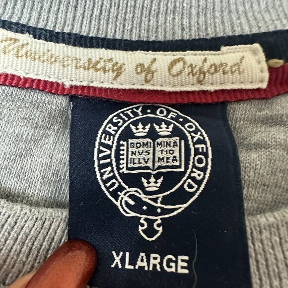 Vtg Official Oxford University Sweatshirt XL Gray Crewneck Pullover academia - Picture 4 of 7